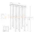 Lampa wisząca LASER X BLACK 8923 10x49 cm Nowodvorski czarna perfektmarket.webp