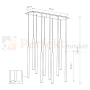 Lampa wisząca LASER X BLACK 8923 10x49 cm Nowodvorski czarna perfektmarket.webp