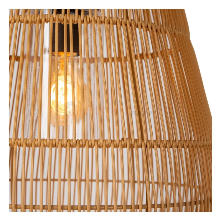 lampa wisząca zewnętrzna boho rattanowa NERIDA IP44 LUCIDE detail perfektmarket.webp
