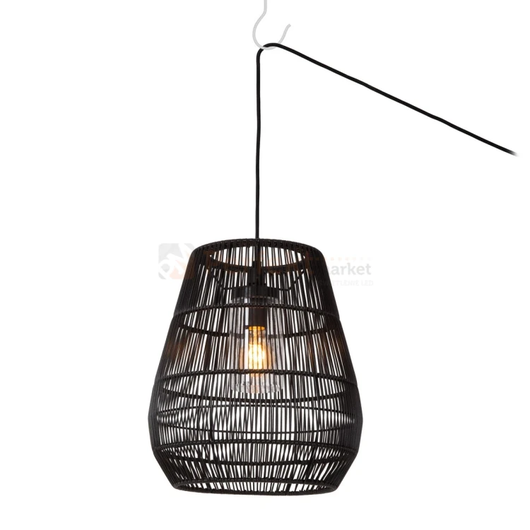 lampa wisząca zewnętrzna boho czarna NERIDA IP44 LUCIDE 1 perfektmarket.webp