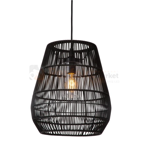lampa wisząca zewnętrzna boho czarna NERIDA IP44 LUCIDE perfektmarket.webp