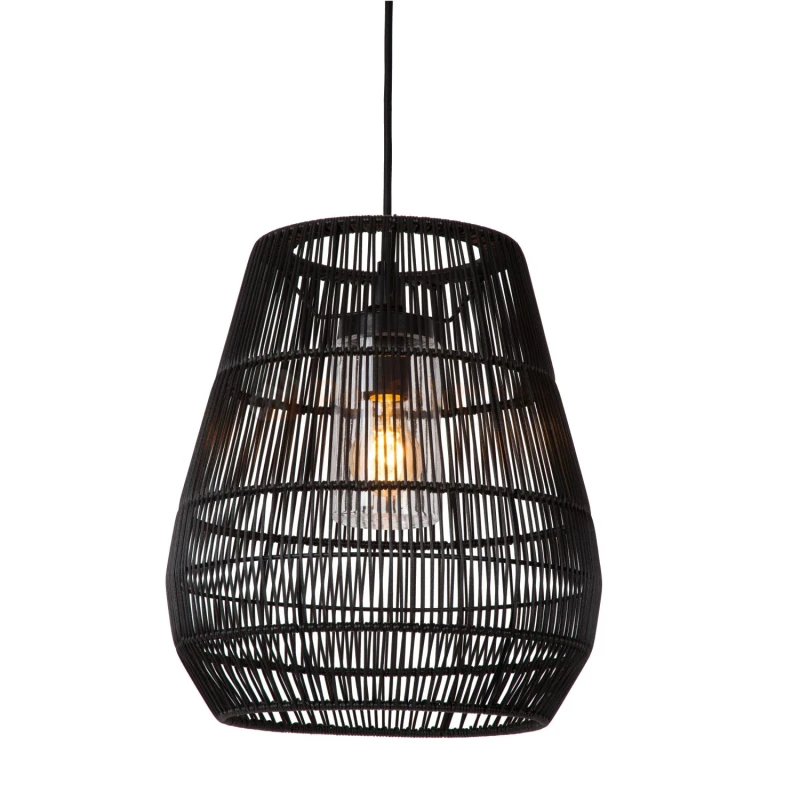 lampa wisząca zewnętrzna boho rattanowa NERIDA IP44 LUCIDE montaż perfektmarket.webp