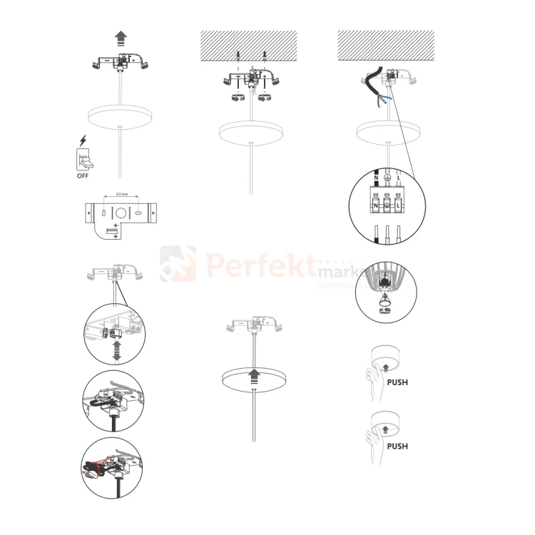 Lampa wisząca PUMPKIN druciana nowoczesna montaż Nowodvorski perfektmarket.webp