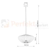 Lampa wisząca PUMPKIN M 11244 druciana nowoczesna silk gray Nowodvorski perfektmarket.webp
