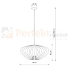 Lampa wisząca PUMPKIN L 11251 druciana nowoczesna szara silk gray Nowodvorski perfektmarket.webp