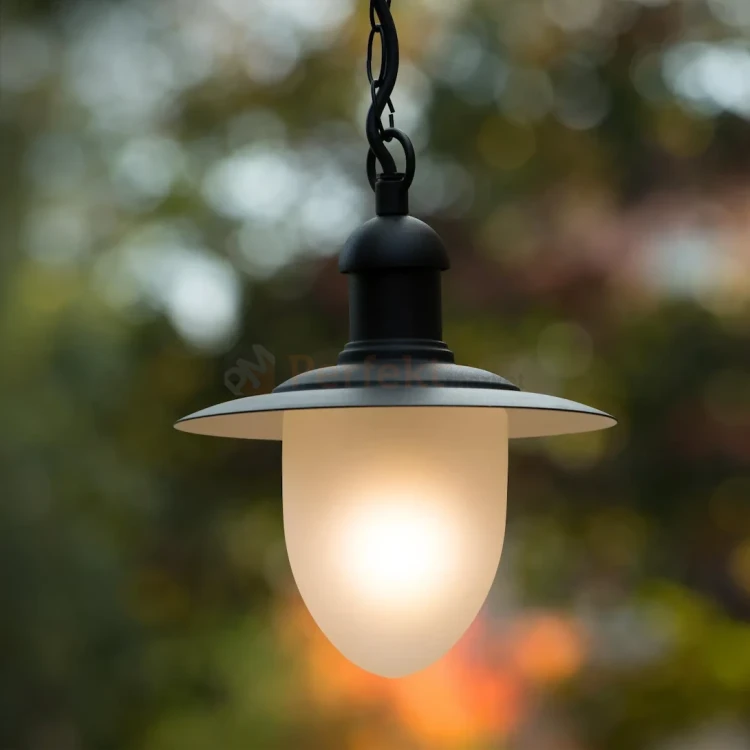 Lampa wisząca zewnętrzna na taras klasyczna ARUBA E27 czarna IP44 perfektmarket.webp