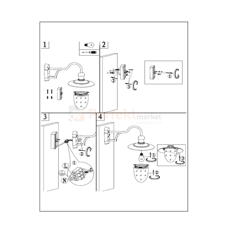 ARUBA kinkiet ścienny zewnętrzny klasyczny czarny 1xE27 IP44 montaż perfektmarket (1).webp