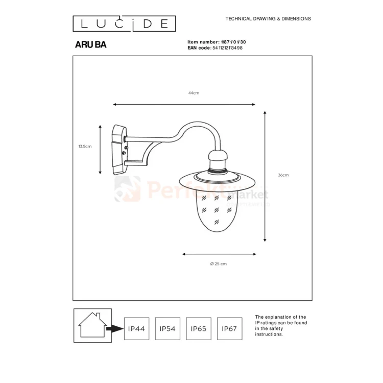 ARUBA kinkiet ścienny zewnętrzny klasyczny czarny 1xE27 IP44 perfektmarket (3).webp