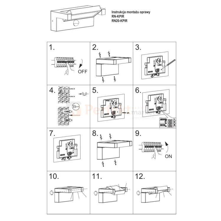 REN kinkiet zewnętrzny z czujnikiem ruchu regulowany PIR SU-MA 4000K antracyt perfekmarket 7.webp