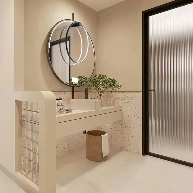 Mirror kinkiet okrągły ring 90cm L duży czarny CCT Light Prestige perfektmarket (6).webp