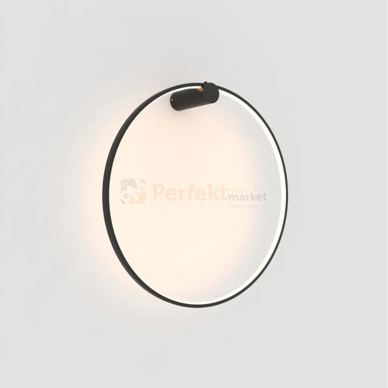 Mirror kinkiet okrągły ring 90cm L duży czarny CCT Light Prestige perfektmarket.webp