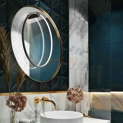 Mirror kinkiet okrągły ring mały 60cm czarny LP-999_1W S BK Light Prestige perfektmarket (12).webp