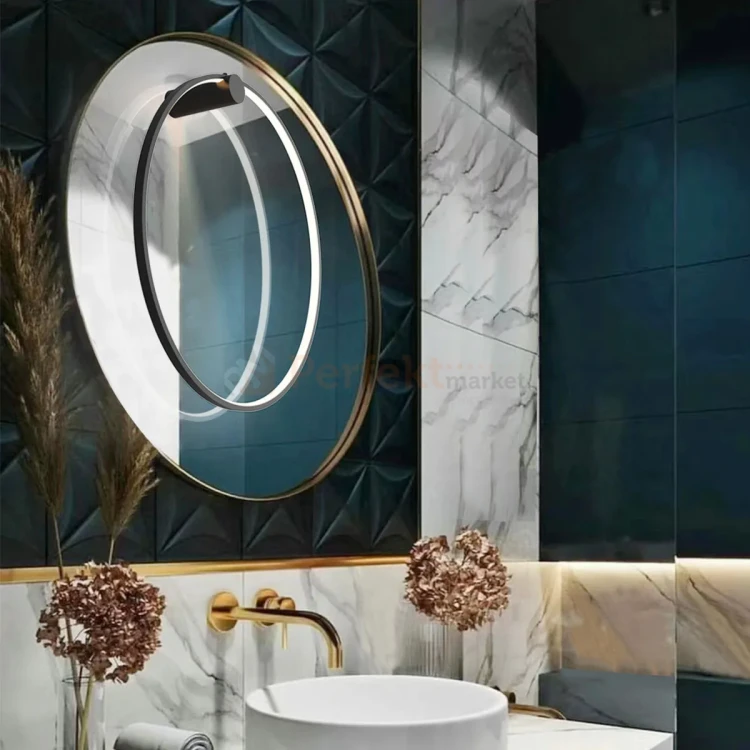 Mirror kinkiet okrągły ring mały 60cm czarny LP-999_1W S BK Light Prestige perfektmarket (12).webp