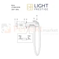 Mirror kinkiet okrągły ring mały 60cm czarny LP-999_1W S BK Light Prestige perfektmarket.webp