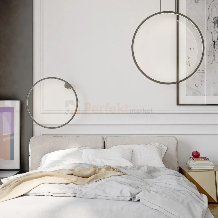 Mirror wisząca okrągły ring L 90mc duża czarna IP44 CCT light prestige perfektmarket (8).webp