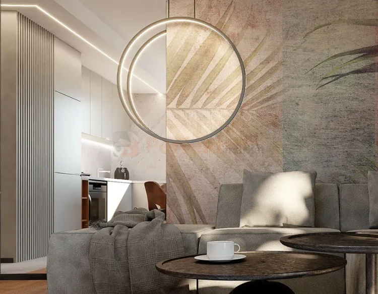 Lampa wisząca Mirror wisząca okrągły ring S 60 cm mała czarna IP44 CCT light prestige perfektmarket (3).webp
