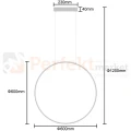 Lampa wisząca Mirror wisząca okrągły ring S 60 cm mała czarna IP44 CCT light prestige perfektmarket.webp