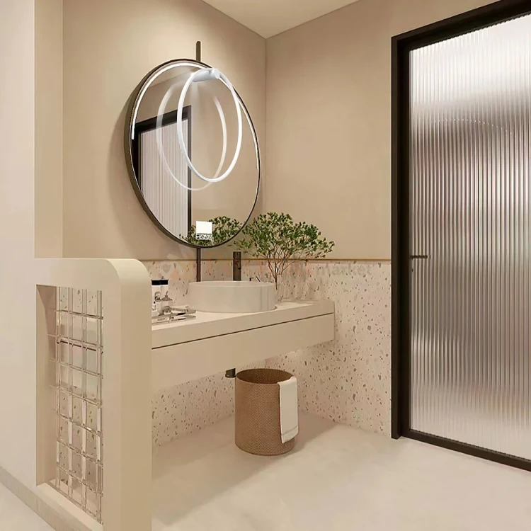 Mirror kinkiet okrągły ring 90cm L duży biały 3000K Light Prestige perfektmarket (8).webp