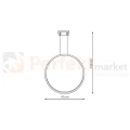 Lampa wisząca Mirror wisząca okrągły ring L 90 cm duża biała IP44 CCT light prestige  perfektmarket (5).webp