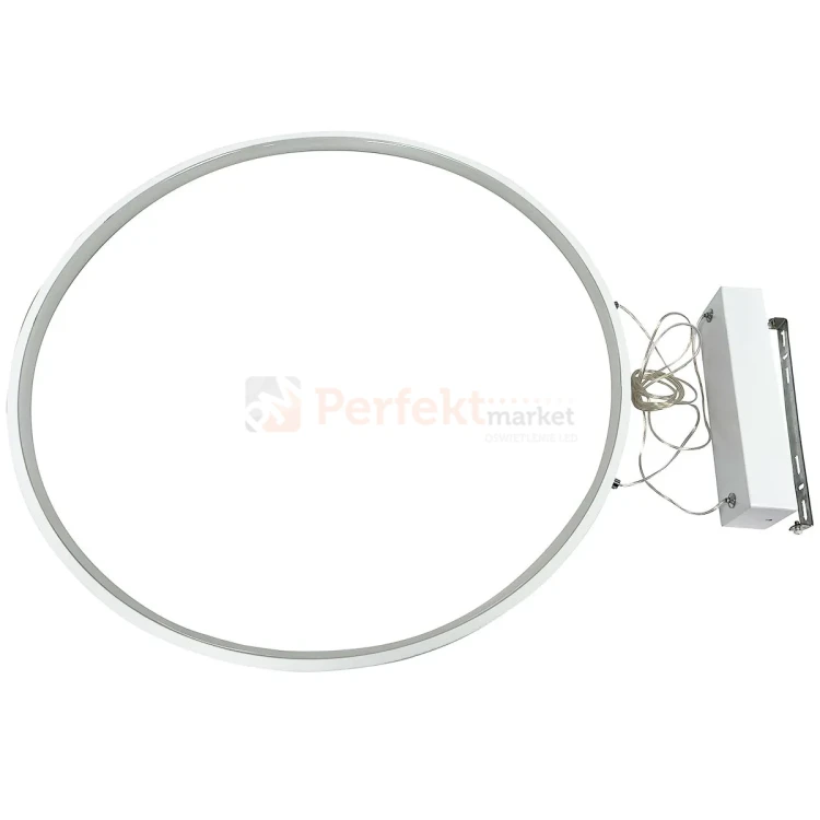 Lampa wisząca Mirror wisząca okrągły ring L 90 cm duża biała IP44 CCT light prestige  perfektmarket (3).webp