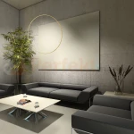 Lampa wisząca Mirror wisząca okrągły ring L 90 cm duża biała IP44 CCT light prestige  perfektmarket (14).webp