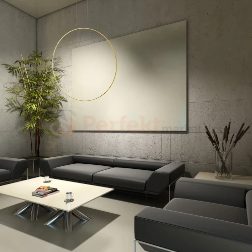 Lampa wisząca Mirror wisząca okrągły ring L 90 cm duża biała IP44 CCT light prestige  perfektmarket (14).webp
