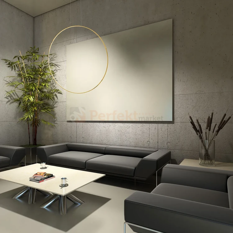 Lampa wisząca Mirror wisząca okrągły ring L 90 cm duża biała IP44 CCT light prestige  perfektmarket (14).webp