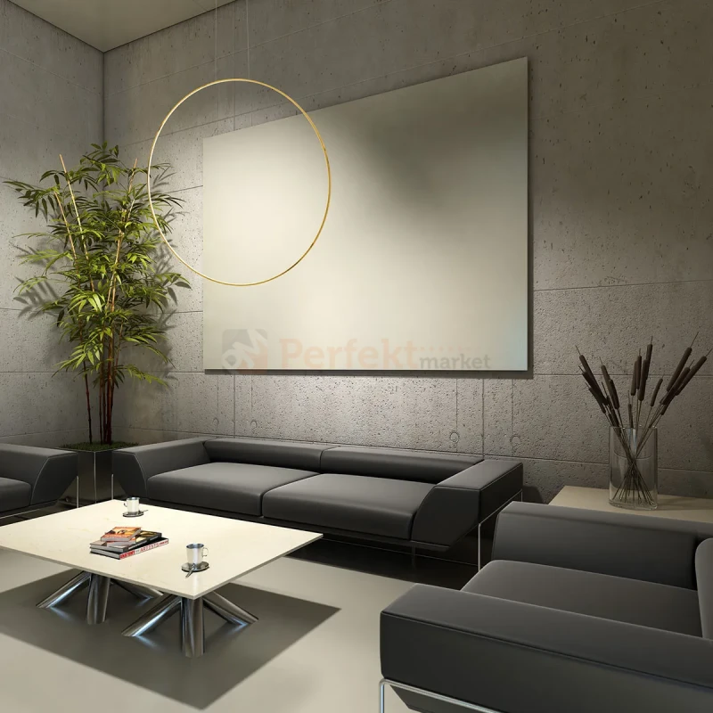 Lampa wisząca Mirror wisząca okrągły ring L 90 cm duża biała IP44 CCT light prestige  perfektmarket.webp