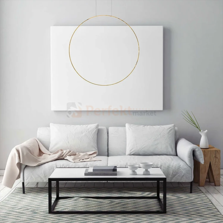 Lampa wisząca Mirror wisząca okrągły ring L 90 cm duża biała IP44 CCT light prestige  perfektmarket (13).webp