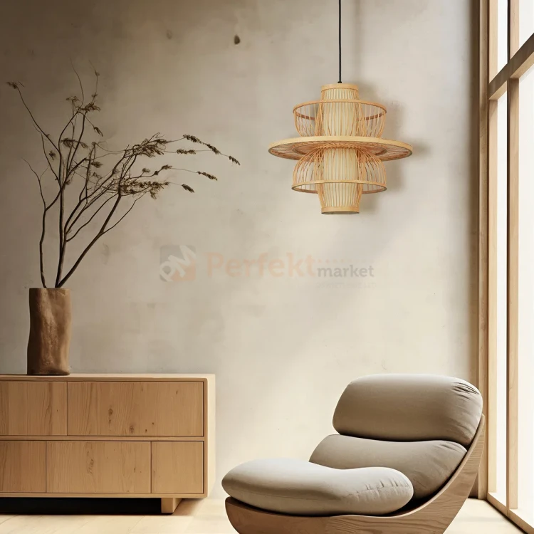 Lampa wisząca Astra rattanowa boho 1xE27 Light Prestige perfektmarket (6).webp