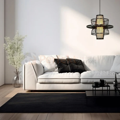 Lampa wisząca Astra rattanowa boho czarna 1xE27 Light Prestige perfektmarket (4).webp