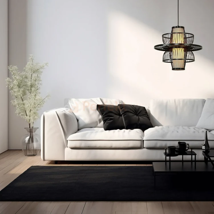 Lampa wisząca Astra rattanowa boho czarna 1xE27 Light Prestige perfektmarket (4).webp
