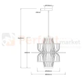 Lampa wisząca Astra rattanowa boho czarna 1xE27 Light Prestige perfektmarket.webp