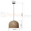 Lampa wisząca Kanso 50cm rattanowa boho 1xE27 Light Prestige perfektmarket (4).webp