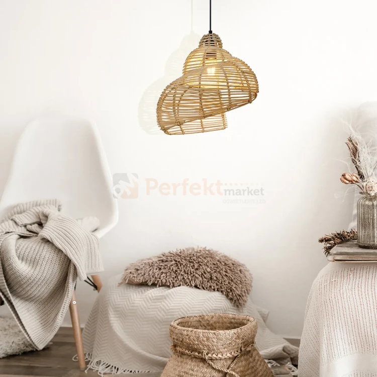 Lampa wisząca Shella 40cm rattanowa boho 1xE27 Light Prestige lp-1806_1p 40cm perfektmarket (7).webp