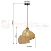 Lampa wisząca Shella 40cm rattanowa boho 1xE27 Light Prestige lp-1806_1p 40cm perfektmarket.webp