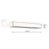 Ibros kinkiet LED czarny średni 63cm 9W CCT IP44  GS-LWA-9W BK CCT perfektmarket.webp