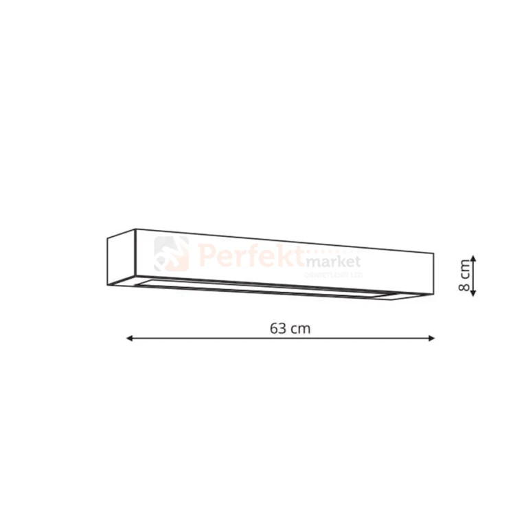 Ibros kinkiet LED czarny średni 63cm 9W CCT IP44  GS-LWA-9W BK CCT perfektmarket.webp