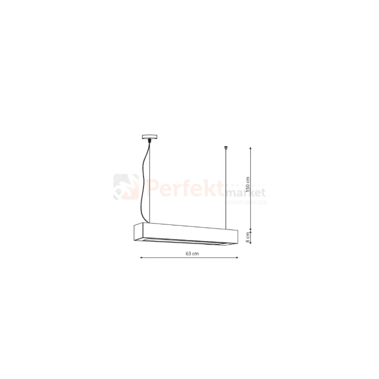 Lampa wisząca LED Ibros 63 cm czarna 18W CCT IP44 LP-7001_1P 20 BK-63 18 cct perfektmarket.webp