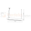 Lampa wisząca LED Ibros 93 cm czarna 24W CCT IP44 LP-7001_1P 20 BK-93 24 CCT perfektmarket.webp