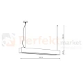 Lampa wisząca LED Ibros 93 cm czarna 24W CCT IP44 LP-7001_1P 20 BK-93 24 CCT perfektmarket.webp