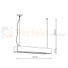 Lampa wisząca LED Ibros 63 cm biała 24W CCT IP20 perfektmarket.webp