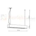 Lampa wisząca LED Ibros 63 cm biała 24W CCT IP20 perfektmarket.webp