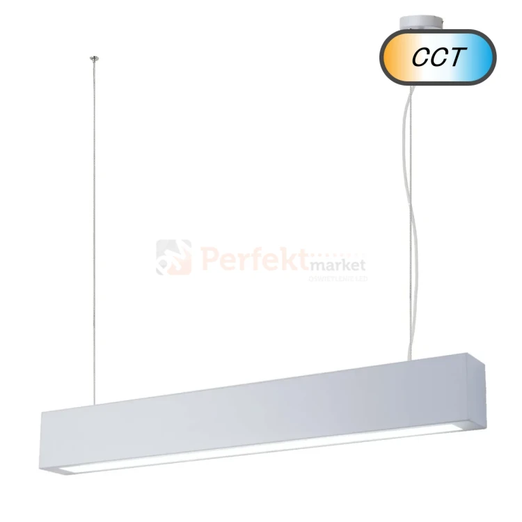 Lampa wisząca LED Ibros 63 cm biała 24W CCT IP20 perfektmarket 1.webp