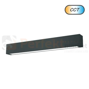 Ibros lampa sufitowa liniowa czarna 63cm 18W CCT IP44