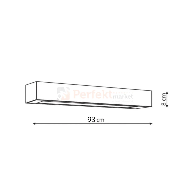 Ibros lampa sufitowa liniowa biała 93cm 24W CCT IP44 perfektmarket.webp