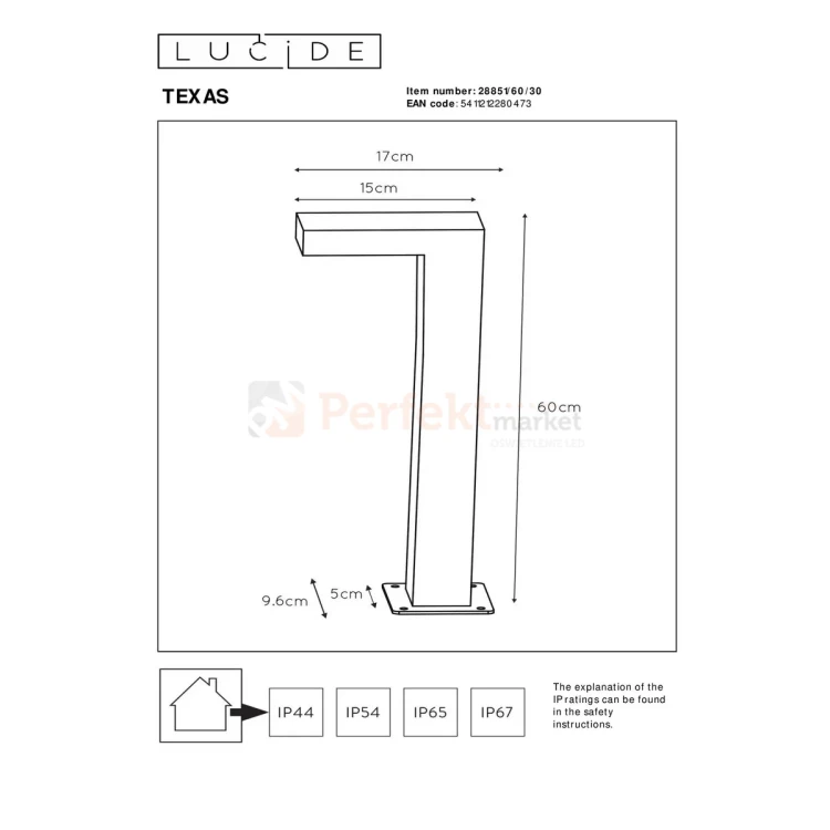 Lampa zewnętrzna stojąca słupek ogrodowy TEXAS IP54 antracyt perfektmarket (2).webp