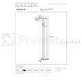 Lampa zewnętrzna stojąca słupek ogrodowy z czujnikiem PIR TEXAS IP54 3000K 60 cm antracyt 288 (4).webp