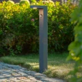 Lampa zewnętrzna stojąca słupek ogrodowy z czujnikiem PIR TEXAS IP54 3000K 60 cm antracyt perfektmarket 2.webp