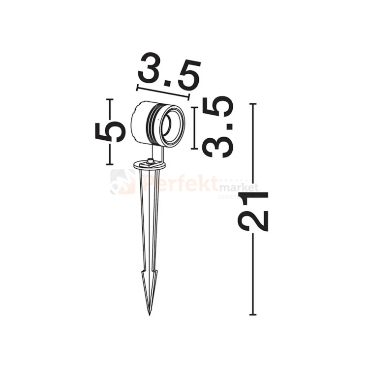 SENTO reflektor ogrodowy wbijany 24V do roślin drzew IP65 3W 2700K antracyt perfektmarket (5).webp